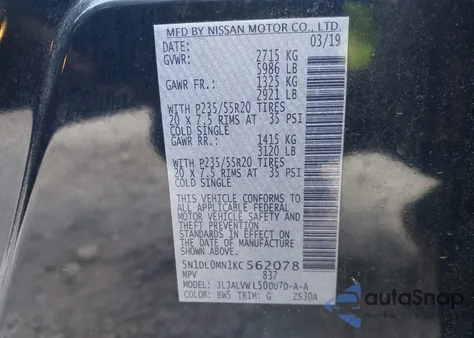 2019 Infiniti Qx60 Luxe from USA, damaged, VIN 5N1DL0MN1KC562078